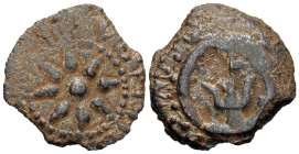 Judaea, Hasmonean Kingdom. Alexander Jannaeus. 103-76 B.C.E. AE prutah (12 mm, 1.22 g).