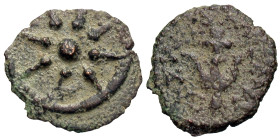 Judaea, Hasmonean Kingdom. Alexander Jannaeus. 103-76 B.C.E. AE prutah (13 mm, 0.88 g).