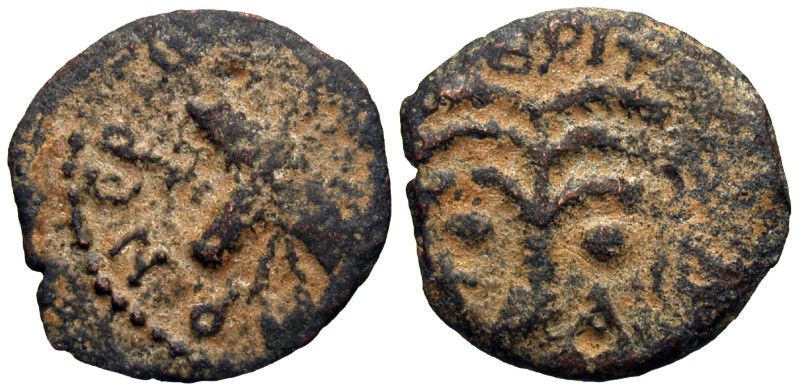 Judaea, Procurators. Antoninus Felix. 52-59 C.E. AE prutah (16 mm, 2.02 g).