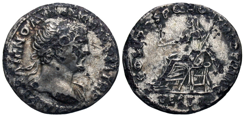 Trajan. A.D. 98-117. Fourrée denarius (18 mm, 2.75 g).