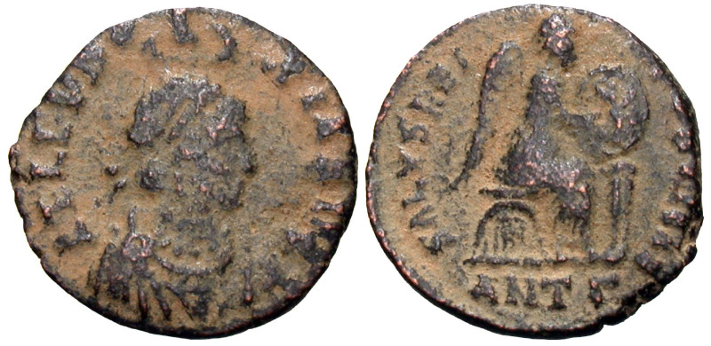 Aelia Eudoxia. Augusta, A.D. 400-404. AE (15 mm, 1.87 g).