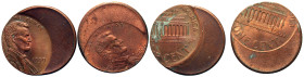 USA. Lot of two (2) mis-struck US Lincoln memorial cents.
