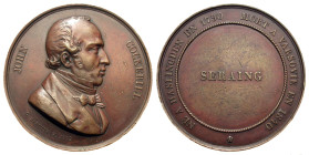 Belgium. John Cockerill, entrepreneur. 1790-1840. AE medal (50 mm, 55.93 g). C. Jéhotte, medallist. 1847.