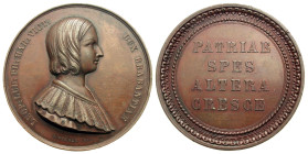 Belgium. Léopold II. as Duke of Brabant, 1840-1865. AE medal (49 mm, 54.57 g). C. Weiner, medallist. Ca. 1845.