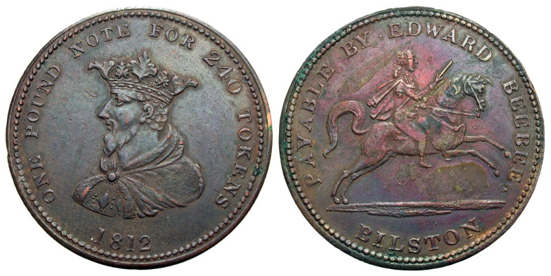 England, Staffordshire. Bilston. Edward Beebee. 1812. 1 penny.