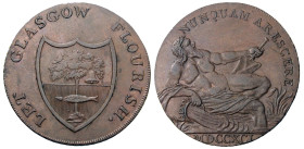 Scotland, Lanarkshire. Glasgow. 1791. AE halfpenny token (27 mm, 7.74 g).