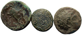 [Greek]. Lot of three (3) Macedonian Kingdom AEs. Includes Philip II, Alexander III, and Philip V. 

All group lots are sold as-is, returns not acce...