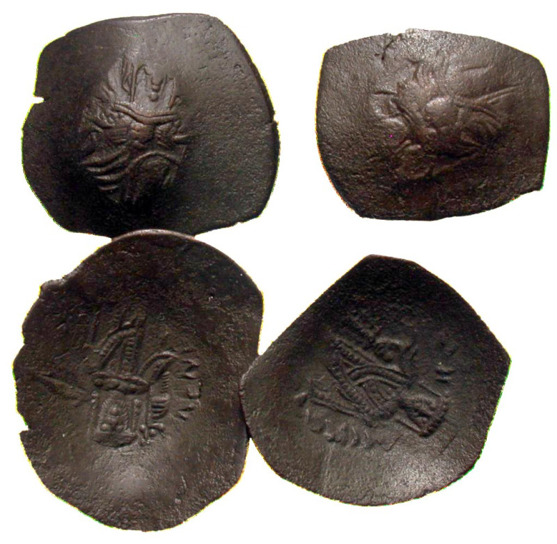 [Byzantine]. Lot of four (4) AE reduced module trachys of the Latin Rulers in Co...