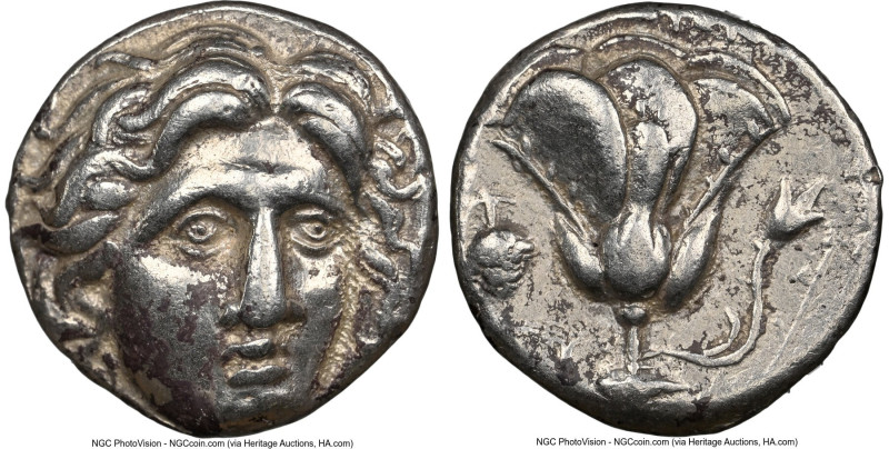 CARIAN ISLANDS. Rhodes. Ca. 305-275 BC. AR didrachm (18mm, 6.73 gm, 1h). NGC XF ...