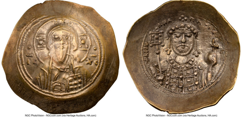 Michael VII Ducas (AD 1071-1078). AV/EL histamenon nomisma scyphate (27mm, 4.33 ...