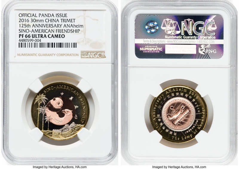 People's Republic Tri-Metal "Commemorative Show Panda - ANA Anaheim Coin Show" M...