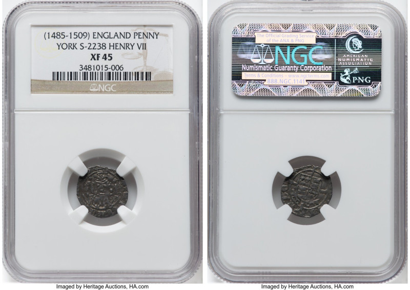 Henry VII Penny ND (1485-1509) XF45 NGC, York mint, S-2238. HID09801242017 © 202...