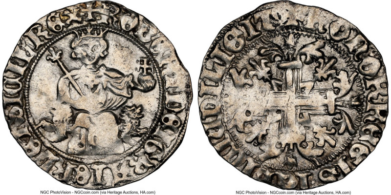 Naples & Sicily. Robert d'Anjou Gigliato ND (1309-1343) MS61 NGC, MIR-28, PdA-39...