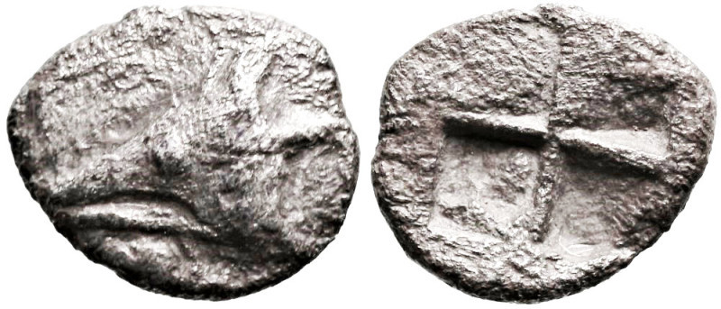 Hemiobol AR
Mysia, Kyzikos, c. 600-550 BC
9 mm, 0,41 g