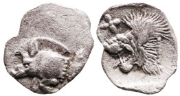 Hemiobol AR
Mysia, Kyzikos, 5th century BC
9 mm, 0,36 g