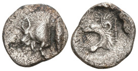 Hemiobol AR
Mysia, Kyzikos, 5th century BC
9 mm, 0,43 g