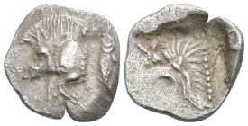 Hemiobol AR
Mysia, Kyzikos, 5th century BC
10 mm, 0,41 g