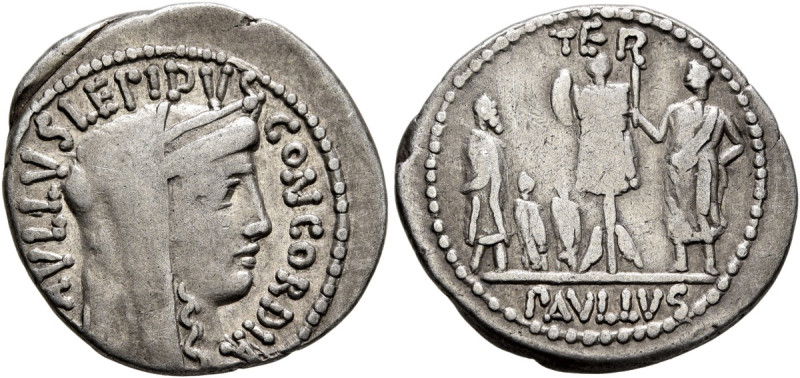 Denarius AR
L. Aemilius Lepidus Paullus, 62 BC, Rome
20 mm, 3,91 g