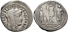 Denarius AR
L. Aemilius Lepidus Paullus, 62 BC, Rome
20 mm, 3,91 g
