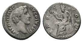 Denarius AR
Antoninus Pius (138-161), Rome, ANTONINVS AVG PIVS P P, Head of Antoninus Pius, bare, right / TR POT COS III [I]TALIA, Italia, towered, d...