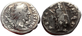 Denarius AR
Diva Faustina Senior (Died 141), Rome, DIVA FAVSTINA, bust draped right / AETERNITAS, draped and veiled female figure standing right, hea...