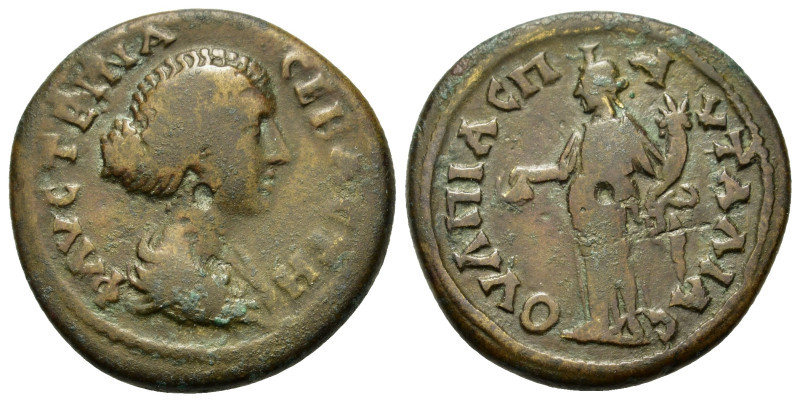 Bronze Æ
Faustina Junior (Augusta, 147-175), Thrace, Pautalia, Draped bust r. R...