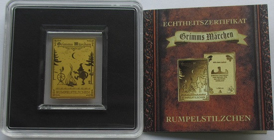 1/500 Oz, Germany, Grimms Märchen, Rumpelstilzchen, Gold 999/1000