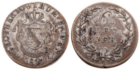 6 Kreuzer AR
Germany, Baden, 1817, Carl Ludwig Friedrich (1811-1818)
20 mm, 2,18 g