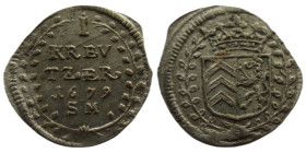 1 Kreuzer AR
1679, Hanau-Lichtenberg, Frederick Casimir (1676-1683)
16 mm, 0,60 g