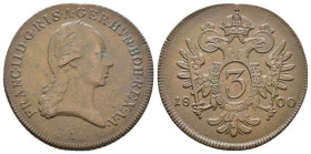 3 Kreuzer
Austria, Vienna, 1800 A
30 mm, 9,12 g
