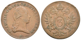 3 Kreuzer
Austria, Vienna, 1800 A
30 mm, 8,40 g