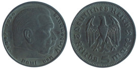 5 Mark AR
Germany, Hindenburg, 1935 F
28 mm, 13,90 g