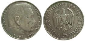 5 Mark AR
Germany, Hindenburg, 1936 F
28 mm, 13,90 g