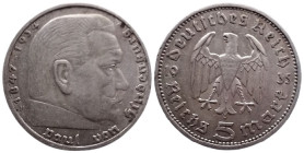 5 Mark AR
Germany, Hindenburg, 1935 F
28 mm, 13,90 g