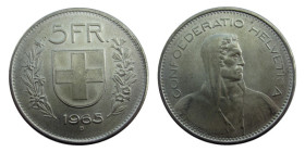5 Franken AR
Switzerland, 1965 B, Silver 835/1000
31 mm, 15 g