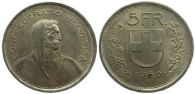 5 Franken AR
Switzerland, 1969 B, Silver 835/1000
31 mm, 15 g