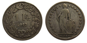 1 Frank AR
Switzerland, 1912, Silver 835/1000
23 mm, 5 g