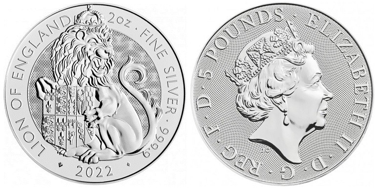 2 Oz
United Kingdom, 2022
The Queen's Beasts,
Lion of England
62,20 g