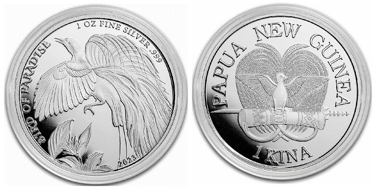 1 Oz AR
1 Kina, Papua New Guinea, Birds of Paradise, 2023
31,10 g