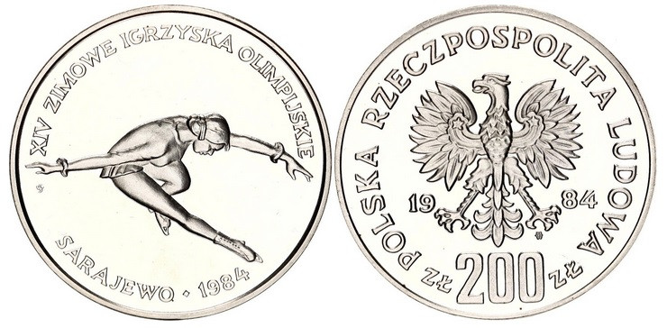 200 Zlotych AR
Poland, Olympic Games, 1984