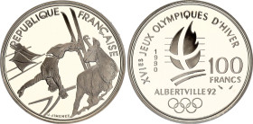 100 Francs AR
France, 1990 Olympiade Albertville 1992, Silver 900/1000
37 mm, 22 g
