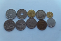 Ten world coins