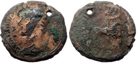 Uncertain Germanic Tribes, Pseudo-Imperial coinage. Late 3rd-early 4th centuries. AV Fourree 'Aureus' (Bronze, 5.20g, 23mm)
Obv: Laureate imperial he...
