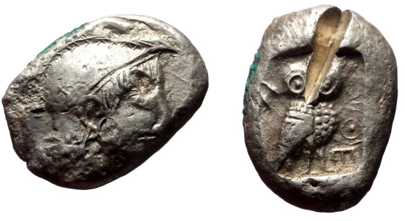 *Rare archaic period imitation*
Attica, Athens. Early 5th century BC AR Tetradr...
