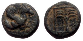 Troas, Skepsis AE (Bronze, 0.96, 8mm) ca 400-310 BC.
Obv. Forepart of Pegasos flying right.
Rev. Palm tree within linear square border.
Ref: SNG Cop. ...