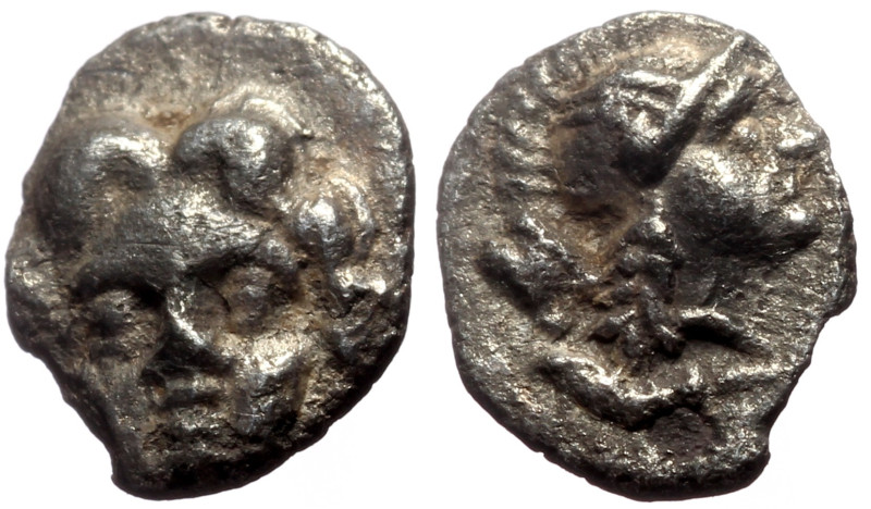 Pisidia, Selge AR Obol (Silver, 0.81g, 10mm) ca 350-300 BC.
Obv: Facing gorgonei...