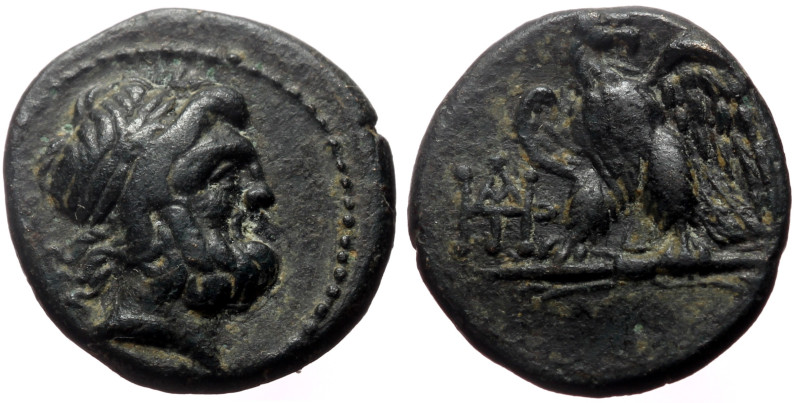 Kings of Galatia, Deiotaros (ca 63-59/8 BC) AE (Bronze, 4.97g, 18mm)
Obv: Laurea...