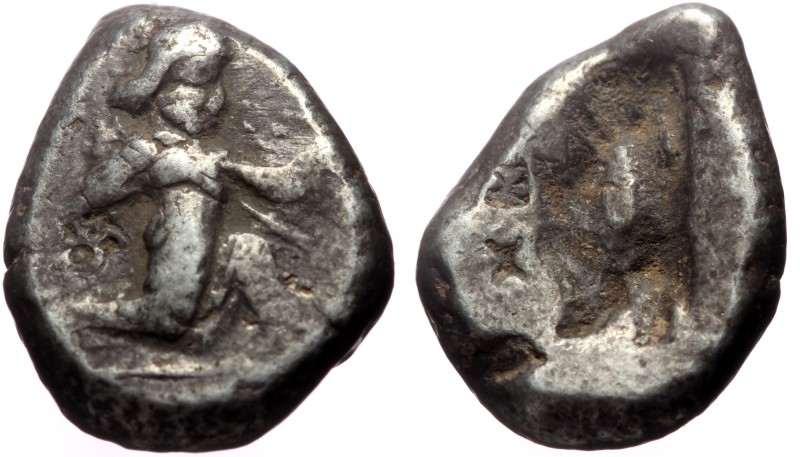 Persia, Achaemenid Empire, Time of Darios I to Xerxes I (ca 485 BC) AR Siglos (S...