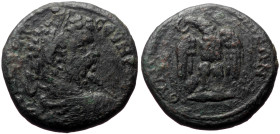 Thrace, Pautalia AE (Bronze, 11.31, 28mm) Septimius Severus (193-211) 
Obv: AV K Λ (?) CЄVHPOC, Laureate, draped and cuirassed bust right.
Rev: OVΛΠIA...