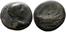 *Very rare, just 1 specimen recorded by RPC, first time on the market*
Mysia, Cyzicus AE (Bronze, 25.93g, 33mm) Marcus Aurelius for Lucius Verus (Aug...